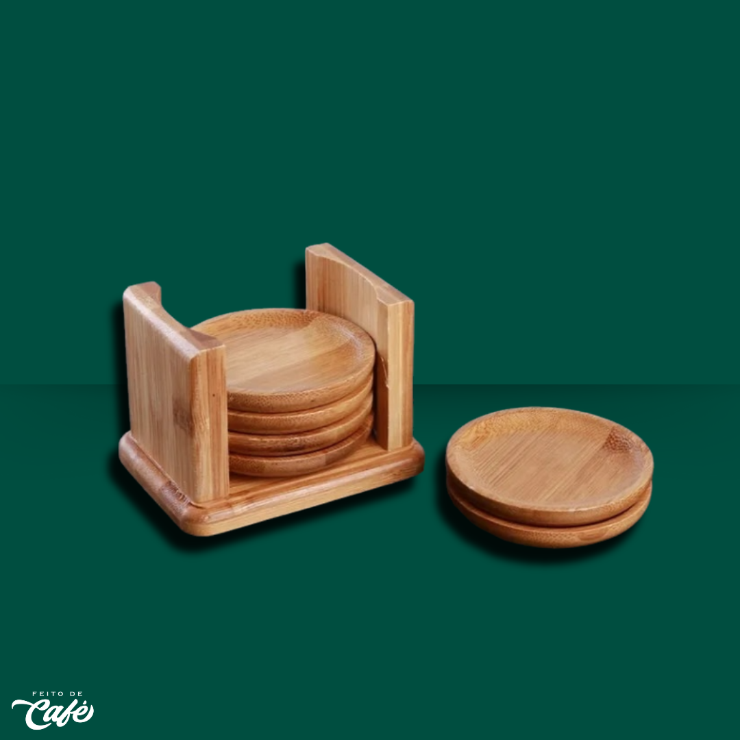Porta Copos / Xícaras para Café - Bambu