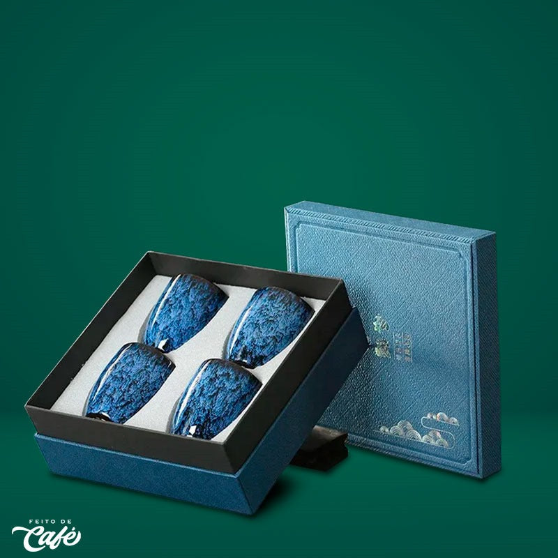 Kit de Copos de Porcelana - 4 Peças