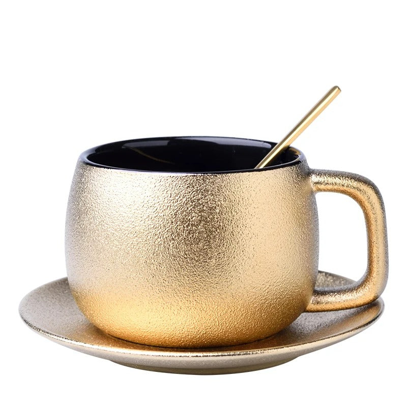 Conjunto Xícara Nórdica com Pires e Mexedor de Porcelana - Linha Alto Luxo