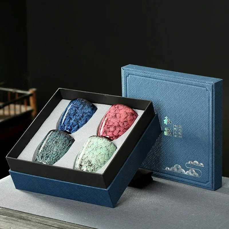 Kit de Copos de Porcelana - 4 Peças