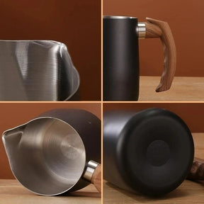 Jarra Leiteira Pitcher - Retrô com Alça em Madeira